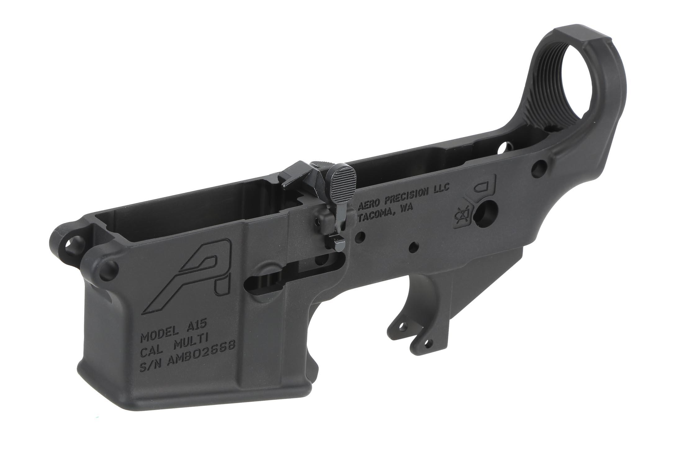 Aero Precision Stripped AR15 Lower Receiver Gen 2 Ambi Bolt